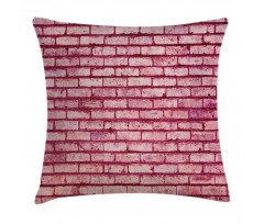 Old Brick Wall Facade Pillow Cover