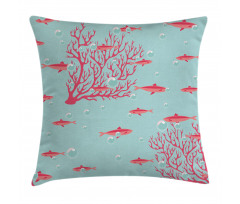 Fishes Coral Reef Aquatic Pillow Cover