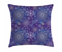 Snowflakes Xmas Art Pillow Cover