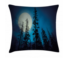 Spooky Forest Moon Pillow Cover