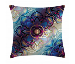 Diagonal Gradient Lotus Pillow Cover