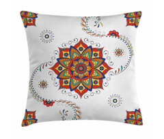 Lotus Inspired Swirled Pillow Cover
