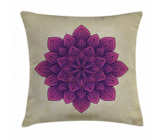 Purple Retro Motif Pillow Cover