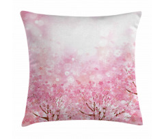 Romatic Sakura Tree Pillow Cover
