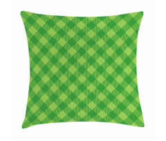 Retro Green Checkered Pillow Cover