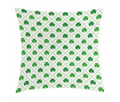 4 Leaf Shamrock Dots Pillow Cover