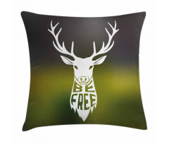 Deer Head Art Pillow Cover