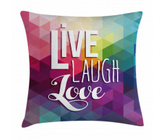 Words Mosaic Pillow Cover