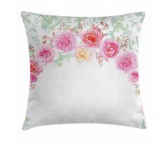Floral Wreath Peony Pillow Cover