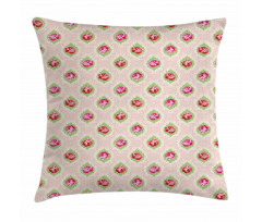 Rose Damask Old Pillow Cover