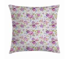 Roses and Violets Pillow Cover