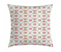 Curvy Borders Roses Pillow Cover