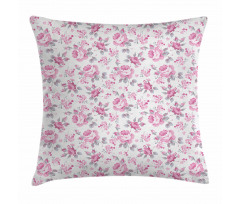 Pink Roses Spring Pillow Cover