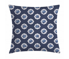 Motifs Dots Flowers Pillow Cover