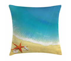 Waves on Beach Pillow Cover