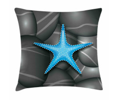 Blue Sea Star Pillow Cover