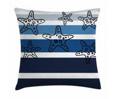 Stripes Starfish Pillow Cover