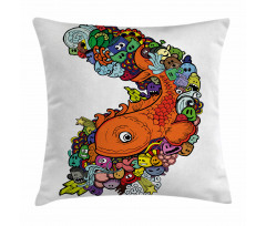 Big Fish Ocean Life Pillow Cover