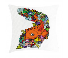 Big Fish Ocean Life Pillow Cover