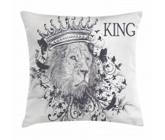 Reign of the Jungle Lion Pillow Cover