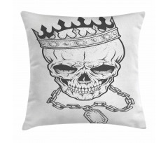 Skull Hip Hop Style Sketch Pillow Cover