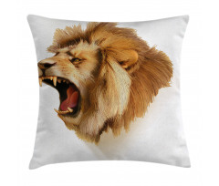 Roaring Fierce Lion Head Pillow Cover