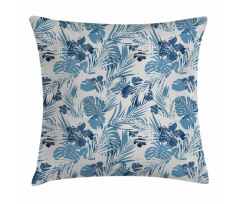 Hawaiian Flowers Palm Tree Pillow Cover