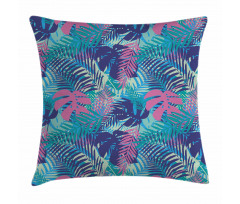 Vivid Colored Island Flora Pillow Cover