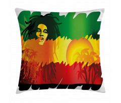 Reggae Music Singer Pillow Cover