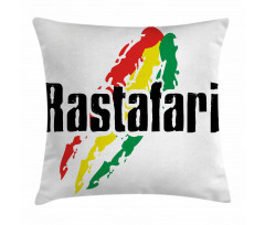 Grunge Rastafari Words Pillow Cover