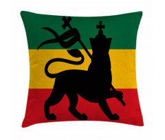 Judah Lion Reggae Flag Pillow Cover