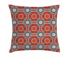 Doodle Style Flower Pillow Cover