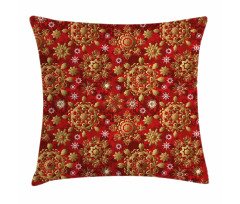 Xmas Flora Ornament Pillow Cover