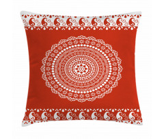 Paisley Side Border Pillow Cover