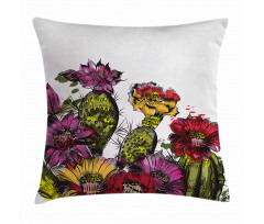 Potted Plant Blossom Pillow Cover