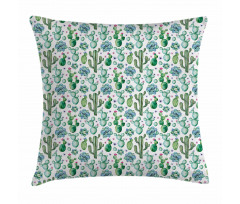 Exotic Succulents Set Pillow Cover