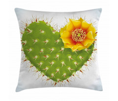 Thorny Opuntia Heart Pillow Cover