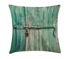 Old Closed Door Pillow Cover