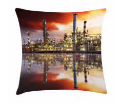 Oil Refinery Pillow Cover