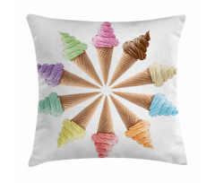 Ice Cream Row Pillow Cover