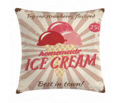 Homemade Ice Cream Pillow Cover