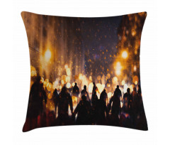 Burning Town Chaos Pillow Cover