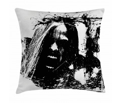 Crazy Man Horror Pillow Cover