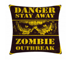 Monster Warning Pillow Cover