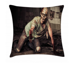 Scary Bloody Man Pillow Cover