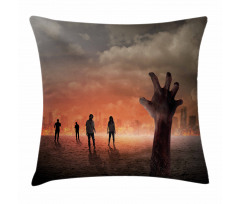 Death Burning City Pillow Cover