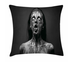 Screaming Woman Pillow Cover