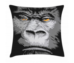 Wild Gorilla Orange Eyes Pillow Cover