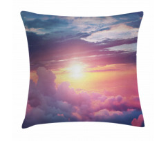 Surreal Sky Fluffy Clouds Pillow Cover