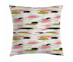 Thick Brushstrokes Stripes Pillow Cover